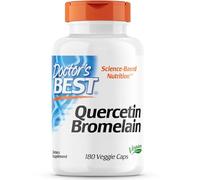 Doctor's Best, Quercetin Bromelain, 180 Capsules végétaliennes, Hautement Dosées, Testées en Laboratoire, Sans Soja, Sans Gluten, Sans OGM
