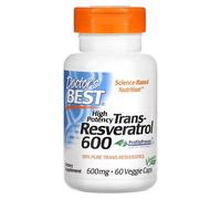 Doctor's Best Trans-Resvératrol À Haute Efficacité 600, 600 Mg, 60 Capsules Végétariennes