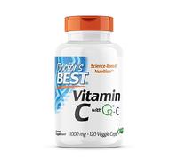 Doctor's Best, Vitamine C avec Quali C, 1.000mg, 120 Capsules végétaliennes, Testé en Laboratoire, Sans Gluten, Sans Soja, Végétarien