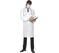 Doctor's Costume, Male Chest 38"-40", Leg Inseam 32.75 Blanc