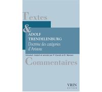 Doctrine des catégories d'Aristote Une enquête - Adolf Trendelenburg - Vrin - broché - Etude