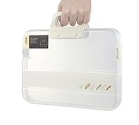 Document Bag - Waterproof Folder, Paperwork Holder, A4 Waterproof Clear Organizer Bag - File Storage Case With Handle Use For Home Travel Business School Paperwork Receipt Laptop Tablet