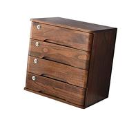Document de bureau en bois massif avec serrure - Solution de rangement élégante A4 avec tiroirs pour documents et reçus, parfait pour la maison et le bureau