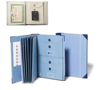 Document Organizer Folio, in Case I Go Missing Binder, Expanding Organizer File Folder, for Family Important Documents Organizer-Beige