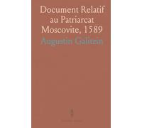 Document Relatif au Patriarcat Moscovite, 1589