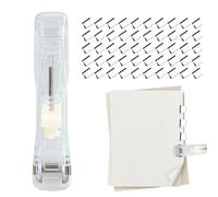 Document Stapler - Portable 11cm, PP and Metal Material, Push-Style Binder Clamp with Easy Dispensing | Classroom Office Library Home Travel University Dormitory Paper Organizer