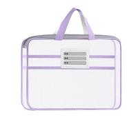 Document Storage Bag - 12 Inch Portable File Organizer | Nylon Document Holder - Breathable Visible Documents Pouch with Handle and Office Files Neatly Organized for School Classroom Exams