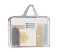 Document Storage Bag - 12 Inch Portable File Organizer | Nylon Document Holder - Breathable Visible Documents Pouch with Handle and Office Files Neatly Organized for School Classroom Exams