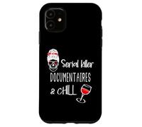 Documentaires sur Les tueurs en série et Chill Messy Bun Mom Skull Coque pour iPhone 11