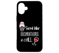 Documentaires sur Les tueurs en série et Chill Messy Bun Mom Skull Coque pour iPhone 16 Plus