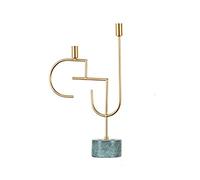 Documentary - SHYPT Candlestick Porte-marbre, Or Pilier Bougeoir Lumignon Candlestick for Décoration Salon Décor Table Centerpiece (Size : 49cm)