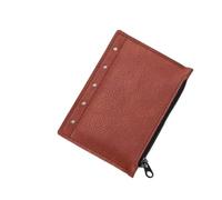 Documents en cuir Classeur à anneaux en cuir synthétique M5 A8, pochette zippée for classeur 5, intercalaire, étanche for documents(Color-09)