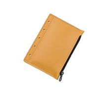 Documents en cuir Classeur à anneaux en cuir synthétique M5 A8, pochette zippée for classeur 5, intercalaire, étanche for documents(Color 08)