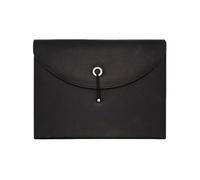 Documents En Cuir Pochette à documents en cuir PU A4, organiseur de, enveloppe(Black)