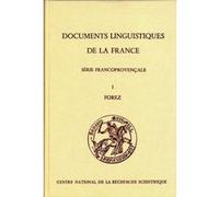 Documents linguistiques de la France T1 Marguerite Gonon (Auteur)