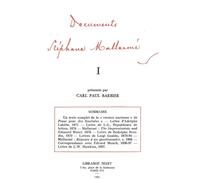 Documents Stéphane Mallarmé I - Stéphane Mallarmé - Nizet - broché - Essai