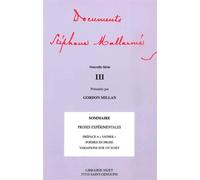 Documents Stéphane Mallarmé - Nouvelle série III - Stéphane Mallarmé - Nizet - broché - Essai
