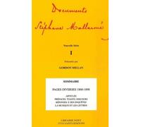 Documents Stéphane Mallarmé - Tome 1, Nouvelle Série