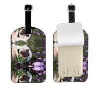 DOD in The Garden Lot de 1 étiquette d'identification en cuir pour bagages de voyage pour homme et femme