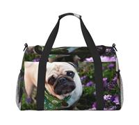 DOD in The Garden Print Sac de sport pour femme - Sac fourre-tout de gym avec compartiment, sac de sport pour homme, sac fourre-tout pour femme, sac à main de week-end pour femme, Noir , Taille unique