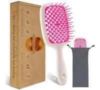 DODAMOUR Brosse à cheveux démêlante, brosse à pagaie ventilée pour le brushing et le massage du cuir chevelu, peigne de massage carré idéal pour cheveux humides et secs, convient pour homme et femme