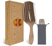 DODAMOUR Brosse à cheveux démêlante, brosse à palette ventilée pour le brushing et le soin du cuir chevelu, compacte et portable avec dents en nylon, idéale pour les cheveux humides et secs, convient