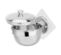 DODAMOUR Cendrier mural avec couvercle en acier inoxydable pour fumoirs, cendrier d'intérieur coupe-vent pour salle de bain, salon, hôtel, compartiment (argenté)