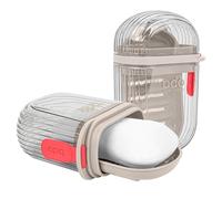 DODAMOUR Lot de 2 porte-savon de voyage, porte-savon portable avec couvercle, porte-savon en plastique pour la maison, l'extérieur, la randonnée, le camping (transparent)