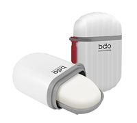 DODAMOUR Lot de 2 porte-savon de voyage, porte-savon portable avec couvercle, porte-savon en plastique pour la maison, l'extérieur, la randonnée, le camping (blanc)