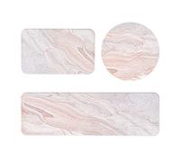 DODAMOUR Lot de 3 dessous de verre en diatomite absorbant l'eau, plateau à savon en terre de diatomée, support de brosse à dents à séchage rapide pour cuisine, salle de bain