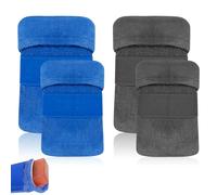 DODAMOUR Lot de 4 sacs à savon en coton pour une utilisation sous la douche, la brosse à récurer moussante, la barre de douche pour homme et femme (bleu et gris)