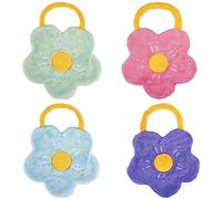 DODAMOUR Lot de 4 serviettes à suspendre en polaire douce et absorbante avec boucle pour cuisine et salle de bain