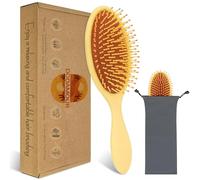 DODAMOUR Peigne à coussin d'air, brosse de massage du cuir chevelu, brosse démêlante douce pour homme et femme, peigne de massage ovale idéal pour cheveux secs et humides (jaune)