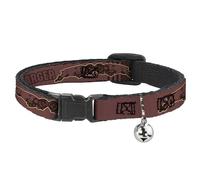 Dodge Collier pour chat avec clochette, Dodge Americana Ram Charger marron, 21,6 à 30,5 cm de large