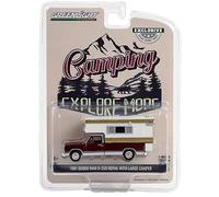 Dodge Ram D-250 Royal Pick-up Rouge 1981 avec Grand Camping Car sous Blister