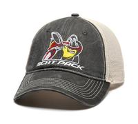 Dodge Scat Pack Snapback Casquette en sergé Noir délavé avec Maille Souple