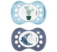 Lot de 2 sucettes physiologique jour/nuit MULTICOLORE Dodie