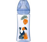Dodie initiation+ biberon tétine 3vitesses débit 3 +6mois bleu 330ml
