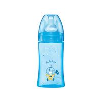 Dodie Biberon Anti-colique Initiation+ 0-6 Mois Tétine Ronde Débit 2 Bleu Cosmonaute 270 ml 2019417
