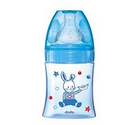 dodie Initiation+ Biberon Anti-Colique Tétine Ronde 3 Vitesses Débit 1 Bleu Bateau 0-6 Mois 150 ml