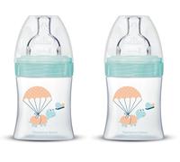 Dodie - Biberon Anti-Colique Sensation+, Vert Air, 150ml, 0-6 mois, Tétine Plate, Débit 1 (Lot de 2)