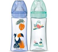 Dodie Biberon Initiation+ Anti-Coliques 3 Vitesses +6m Bleu Pompier Lot de 2 x 330ml