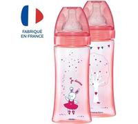 Dodie Biberon Initiation+ Anti-Coliques 3 Vitesses +6m Rose Danseuse Lot de 2 x 330ml