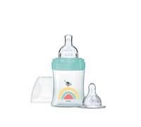 DODIE Biberon Spécial Naissance Tétine Plate + Tétine Ronde 150mL 0-6 mois Débit 1 - Vert