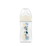 Dodie Biberon tétine multi-perforée anti-colique débit 2 0-6 mois Bleu 270 ml