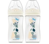 DODIE Biberon Tétine multi-perforée anti-coliques - 270ml - BLEU - 3+ mois - tétine biomimétisme débit 2 (Lot de 2)