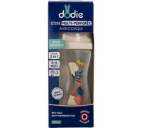 Dodie Biberon Tétine Multi-Perforée Débit 2 0-6M Rose 270ml