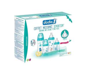 Dodie Coffret Naissance Sensation+ X4 Biberons (2x150ml + 2x270ml) + 1 Goupillon + 1 Sucette Physiologique 0-2 Mois