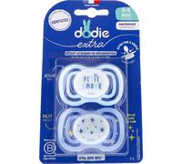 Dodie Extra Sucette Anatomique 0-6M F1 Jour Nuit 2 uts