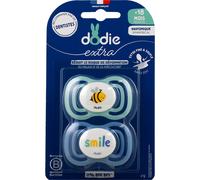 Dodie Extra Sucette Anatomique +18M F5 Vert Bleu 2 uts